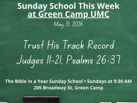 Sunday School Preview: May 31 – Trust His Track Record