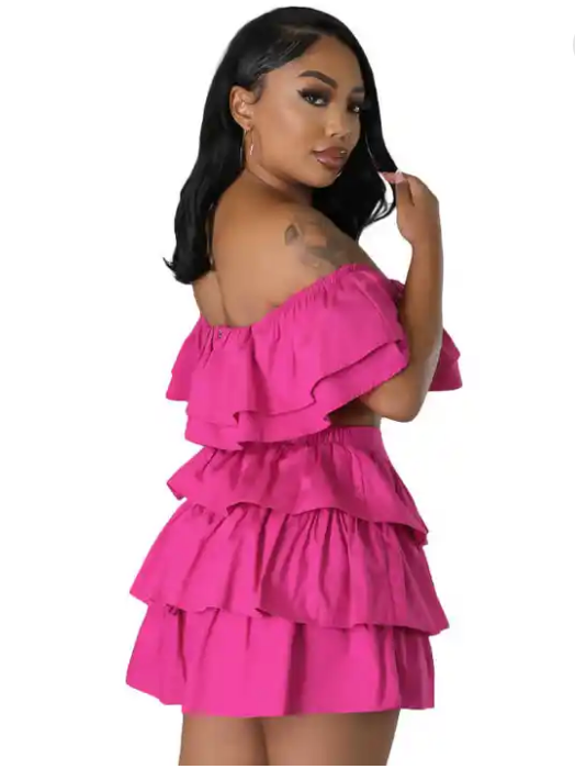Thumbnail: Two Piece Ruffle Short Set