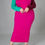 Thumbnail: Multicolored Bodycon Faux Turtleneck Dress
