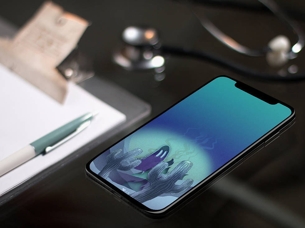 Ghost in the Desert Phone Wallpaper/Lock Screen