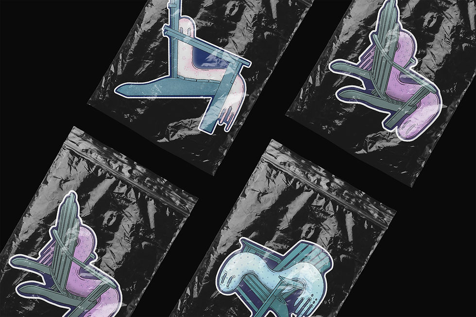 Muskoka Chair Ghost in Pink