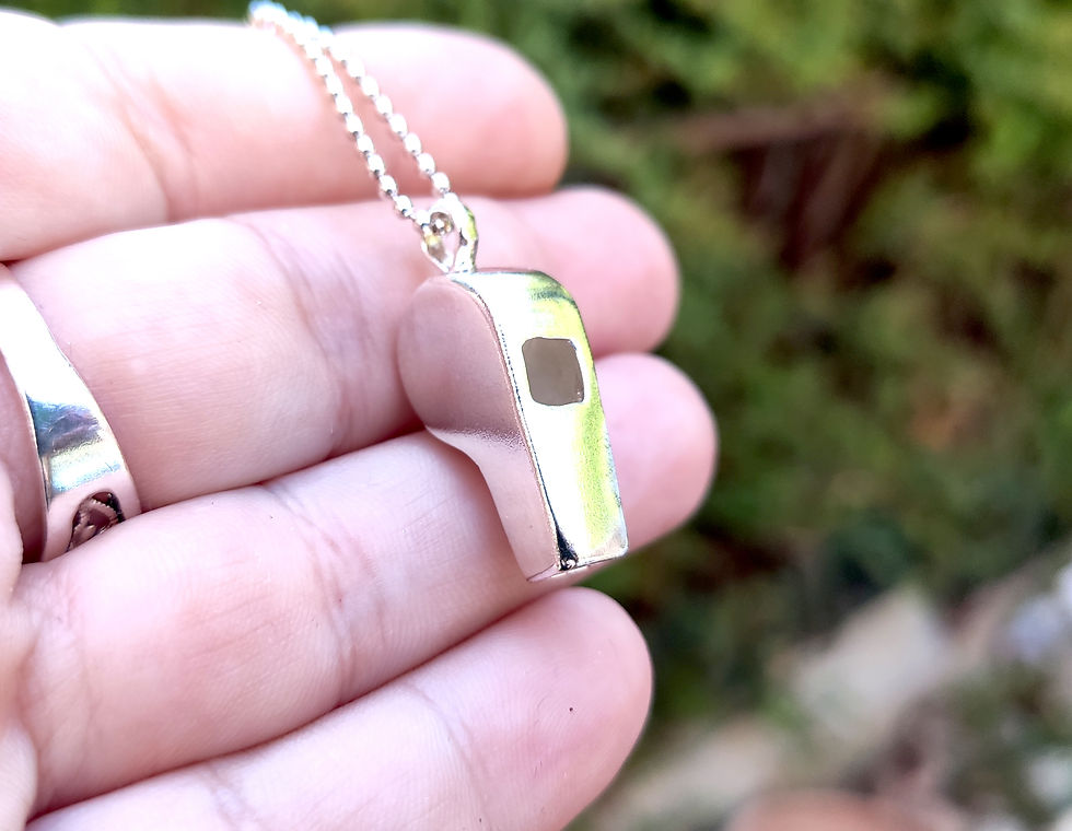 Thumbnail: Whistle sterling silver 925 handmade necklace