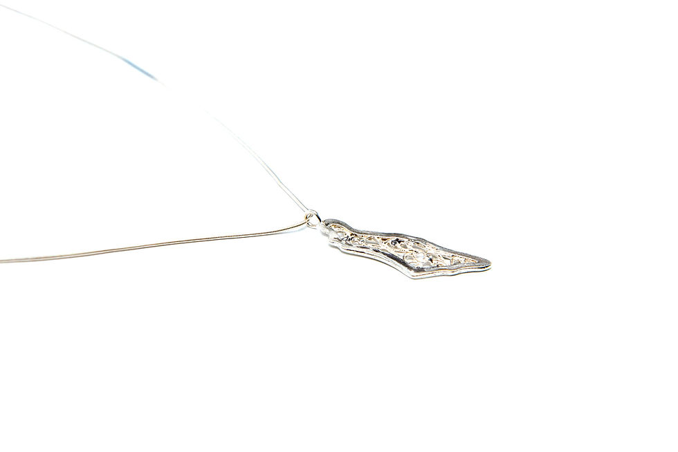 Thumbnail: Sterling Silver 925 Israel Map Pendant