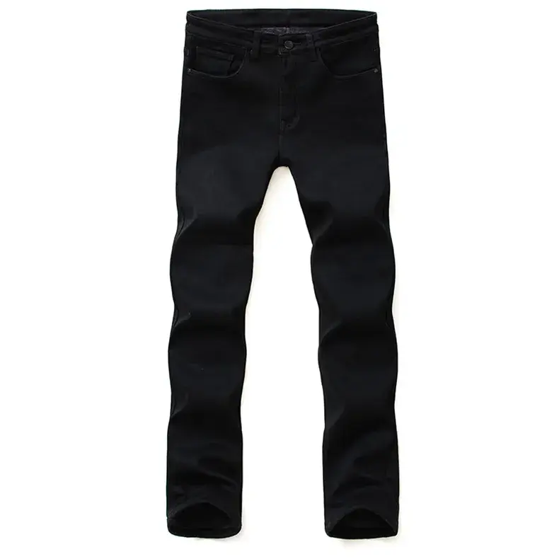 Thumbnail: Spring Autumn Men Classic Fashion Brand Jeans Homme Man Soft Stretch Black Biker