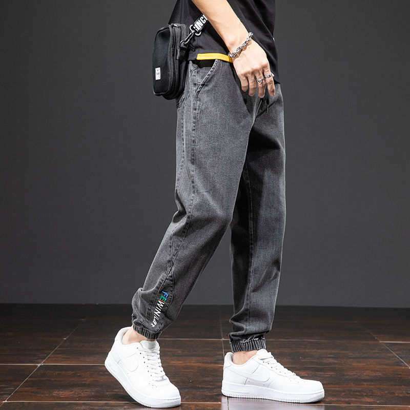 Thumbnail: Spring Summer Black Blue Cargo Jeans Men Streetwear Denim Jogger Pants Men Baggy