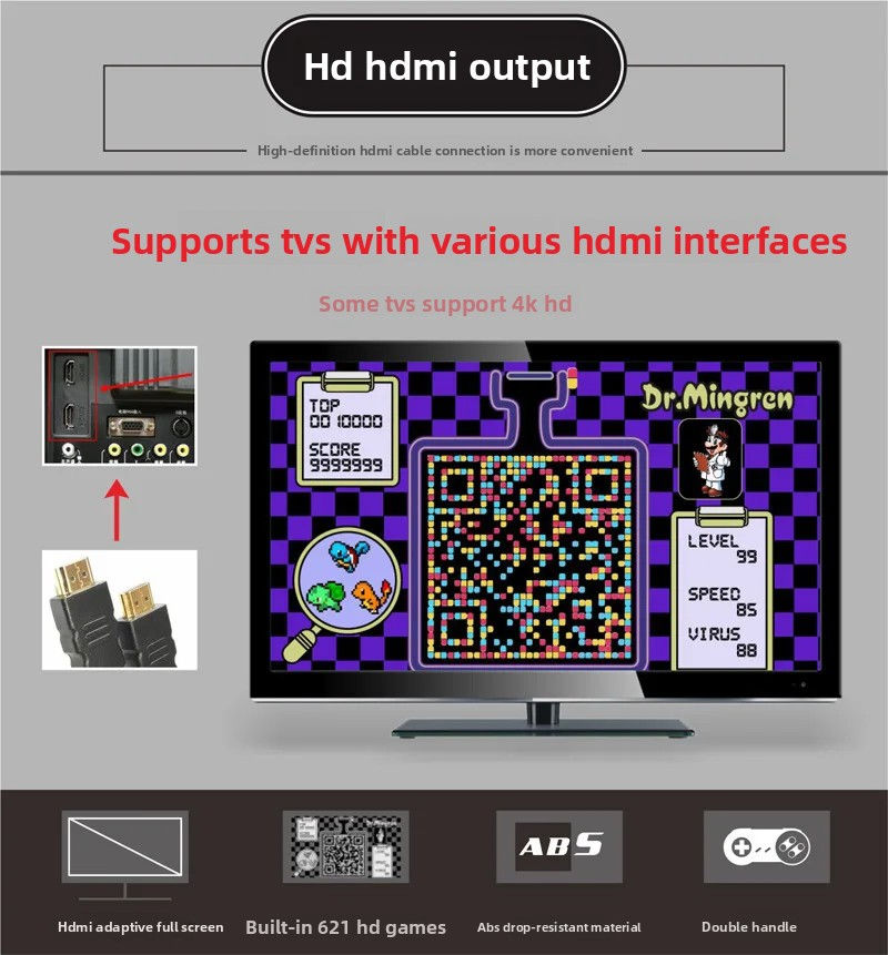 Thumbnail: SFC621 Mini Retro Video Game Console 4K HDMI For SNES Home Came Console Built in