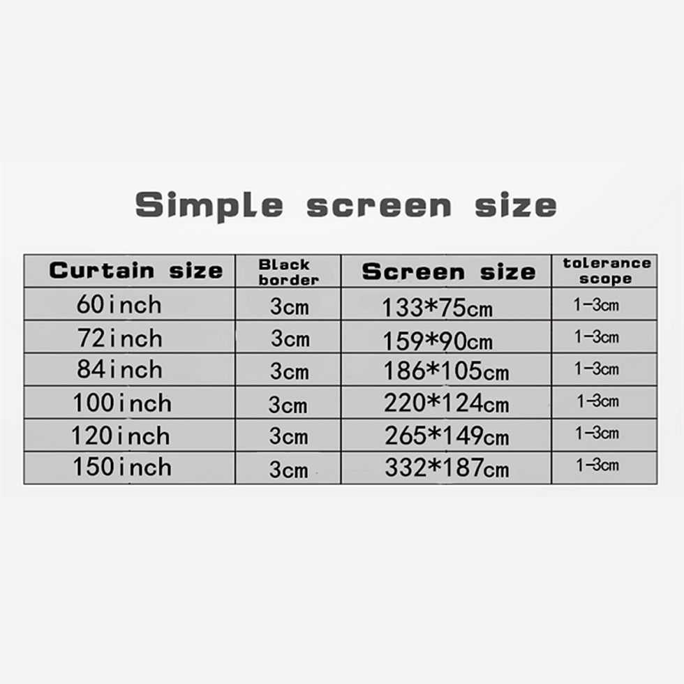 Thumbnail: Portable Projector Screen Simple Curtain Anti-Light 60/70/80/100/120 Inches Proj