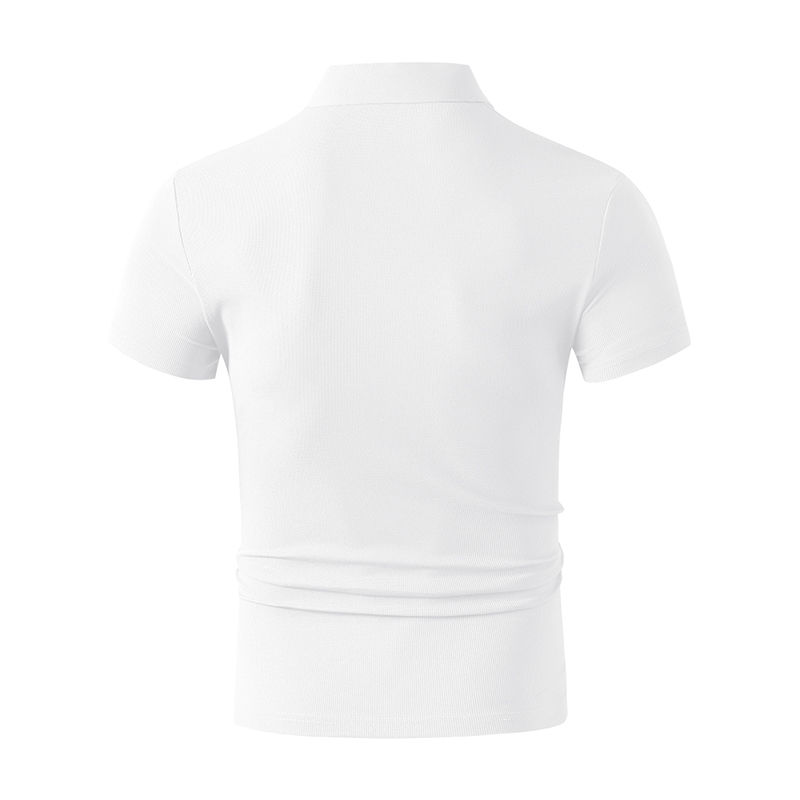 Thumbnail: 2025 New Men's Casual and Fashionable Simple Collared Short Sleeved Polo Shirt S