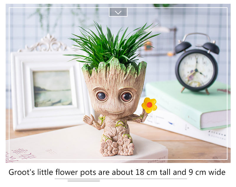 Thumbnail: Home Decoration Crafts Miniature Model Office Desktop Display Cartoon Groot Figu