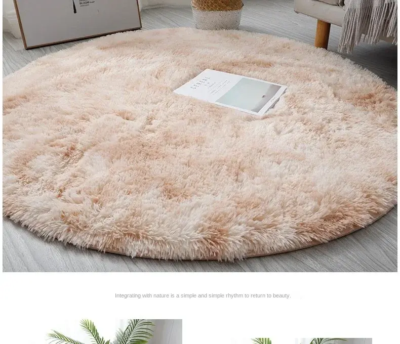 Thumbnail: Super Soft Plush Round Rug Mat Fluffy White Carpets For Living Room Home Decor B