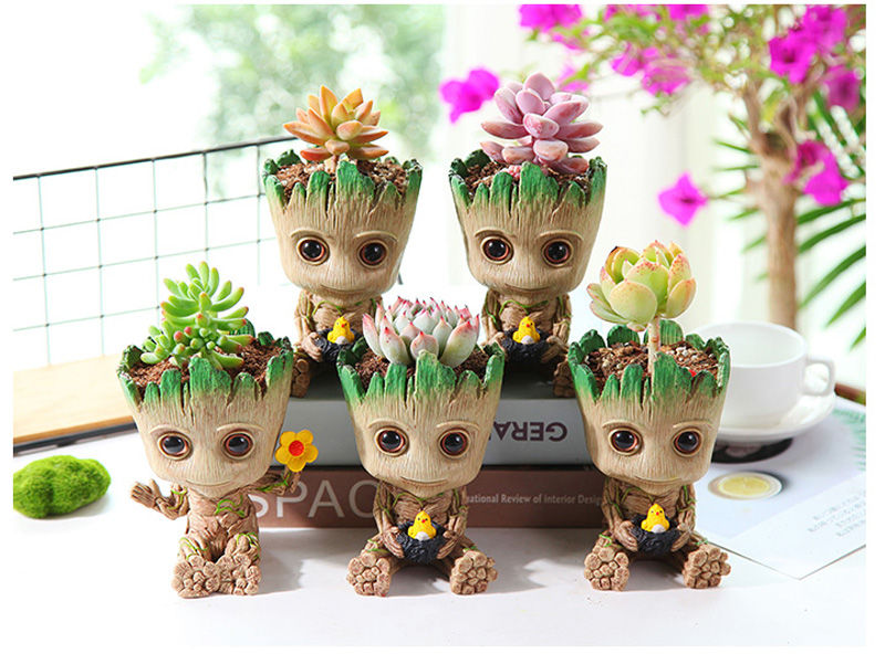 Thumbnail: Home Decoration Crafts Miniature Model Office Desktop Display Cartoon Groot Figu