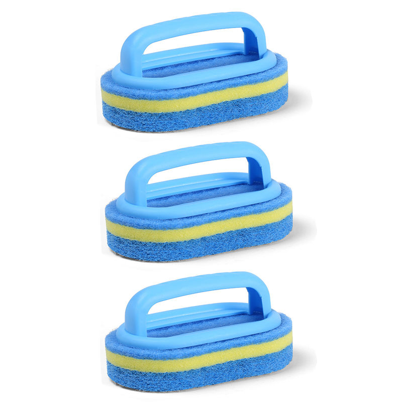 Thumbnail: Sponge Cleaning Brush With Handle Bathtub Tile Scrub Brush Kitchen Bathroom Clea