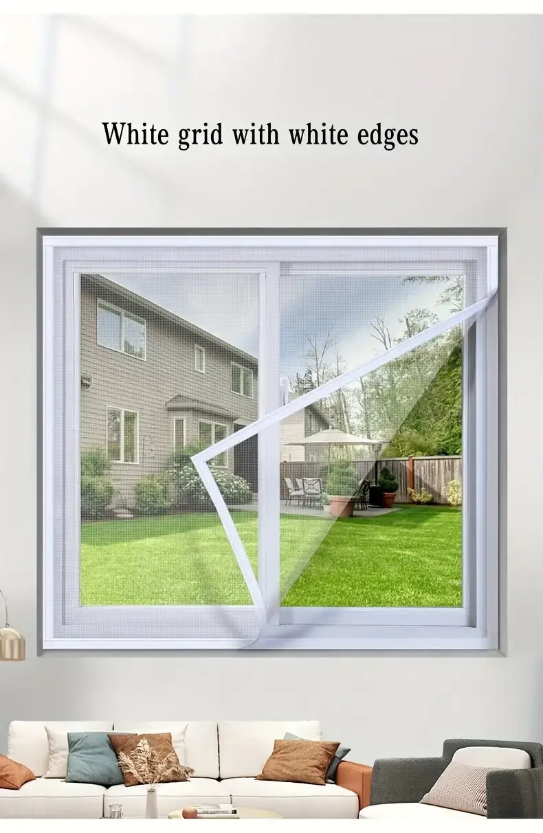 Thumbnail: Summer mosquito proof door and window screens, available in various sizes (white