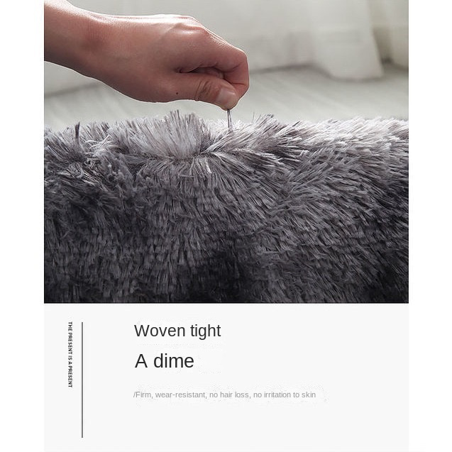 Thumbnail: VIKAMA Tie-Dye Plush Carpet Living Room Decoration Soft Fluffy Home Mat Children