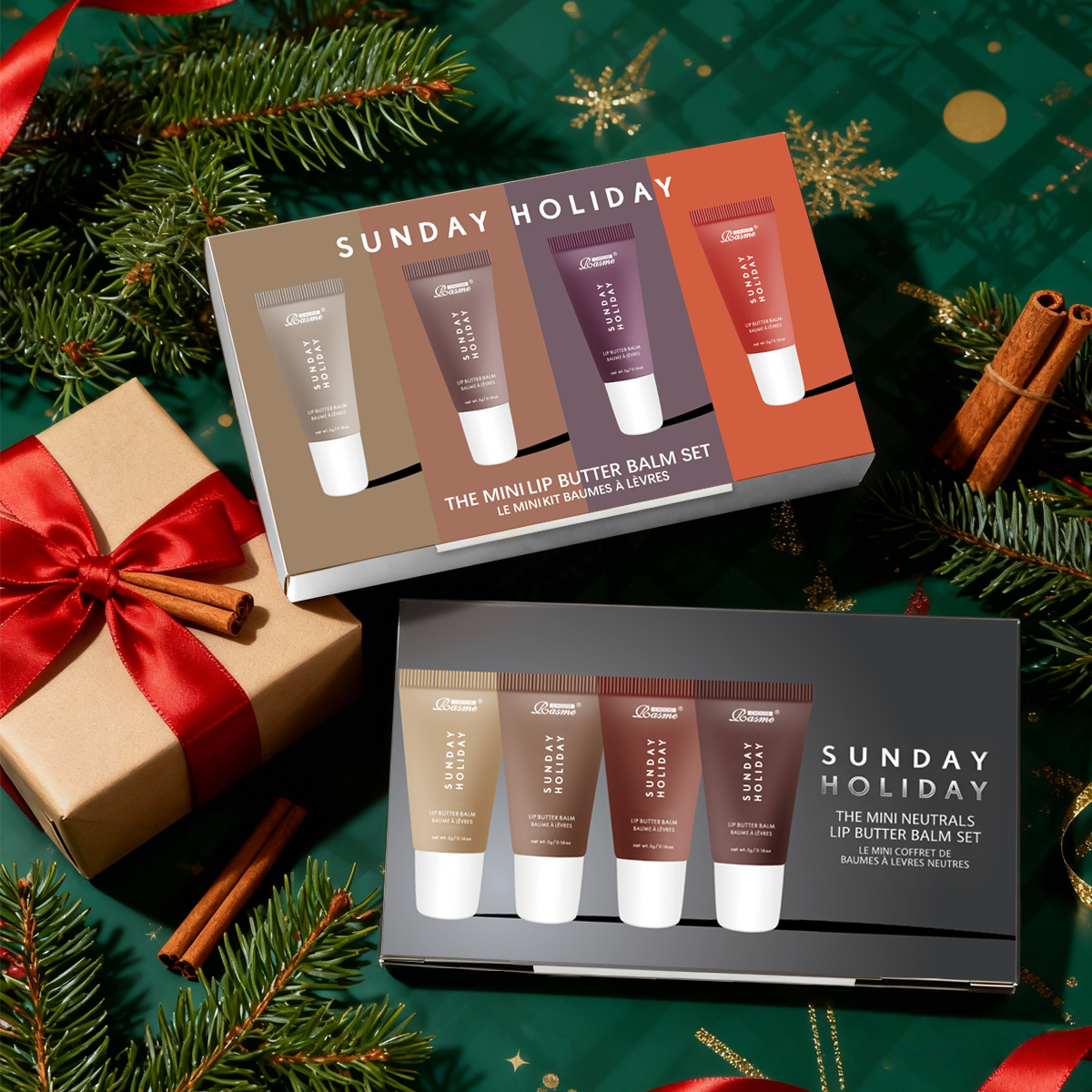 Christmas gift Moisturizing Mirror Lipstick Vanilla Powder Sugar Coffee Cake Sme