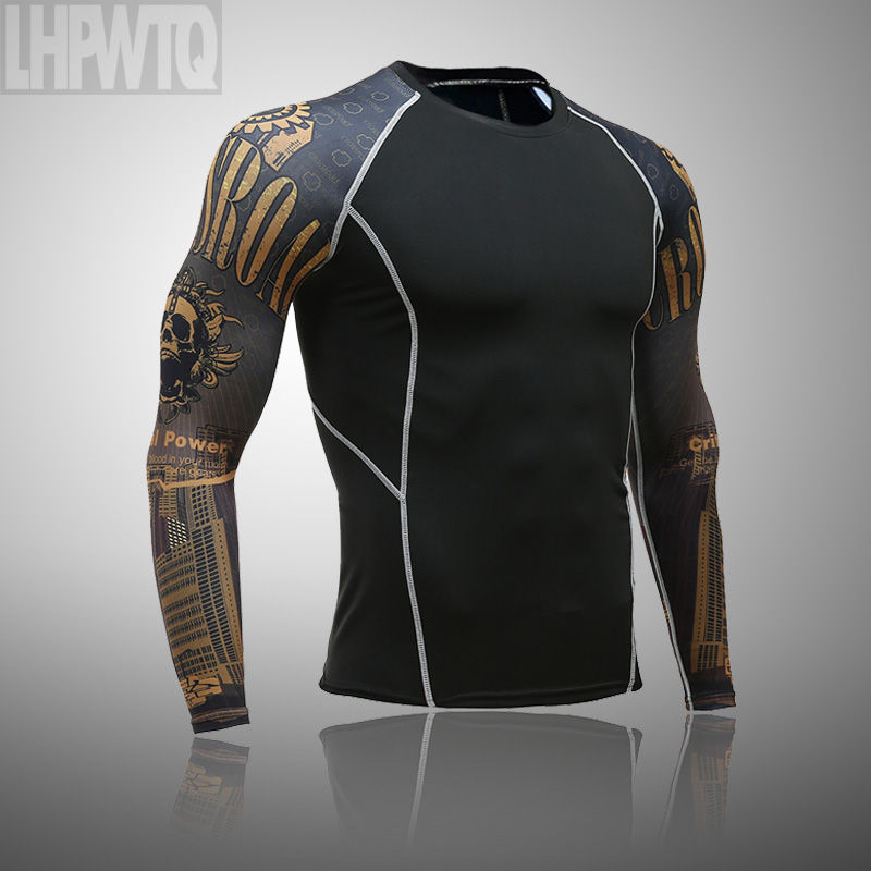 Thumbnail: Men's Thermal underwear Set MMA Tactics Fitness leggings base  Compression Sport