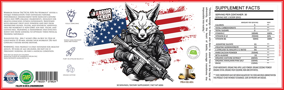 Thumbnail: WarriorSerum Tactical Fox Preworkout