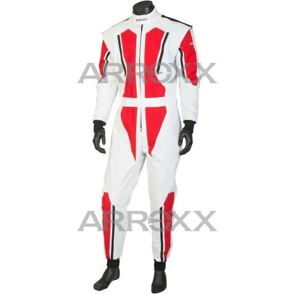 Miniature : Overall Level 2 Xbase: CIK-FIA Gehomologeerd Level 2 : Wit-Rood-Zwart