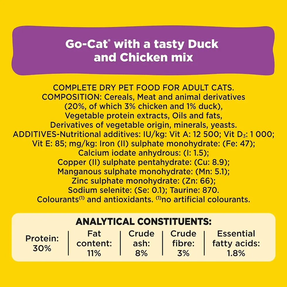 Thumbnail: Go-Cat Adult Dry Cat Food Chicken & Duck 750g/2kg
