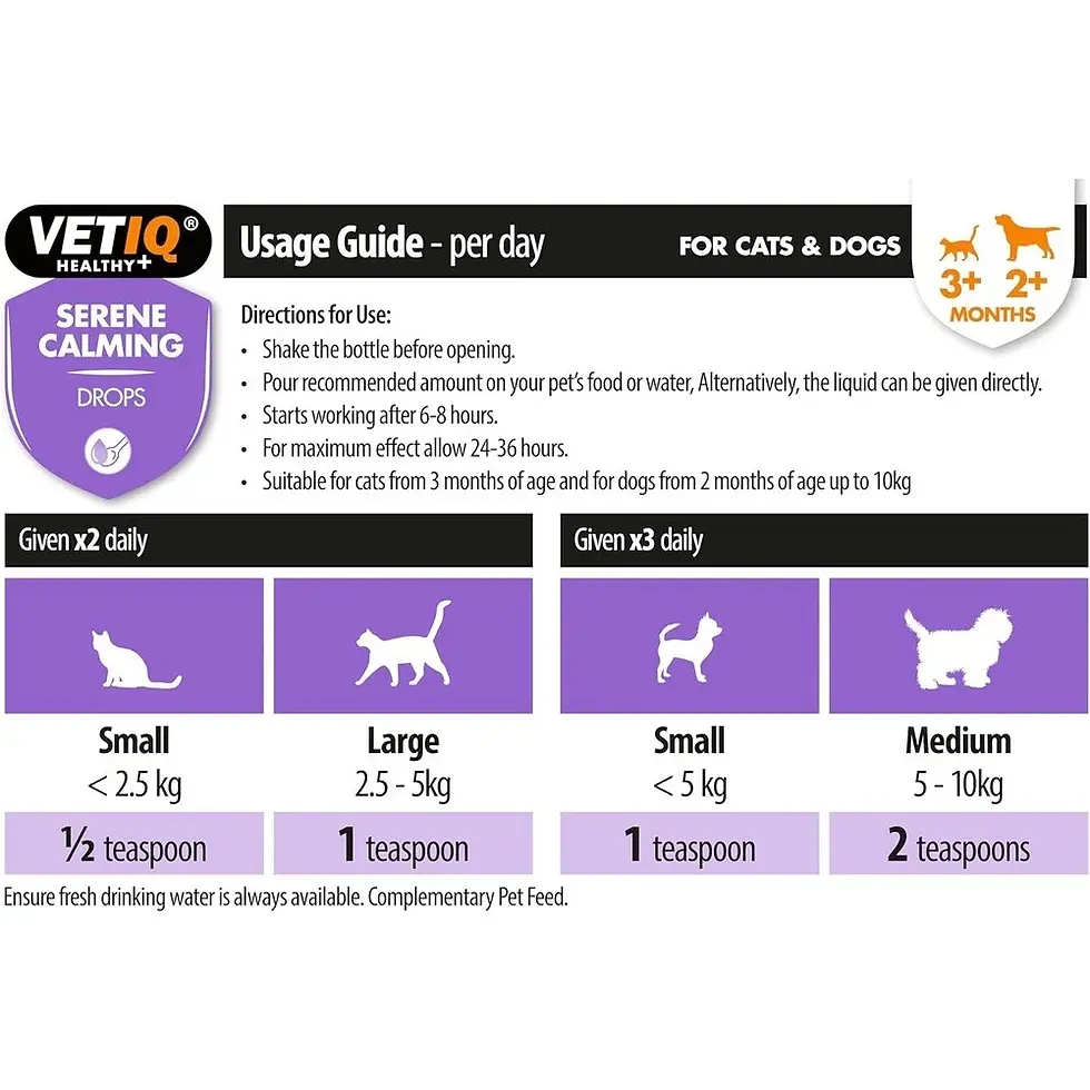 Thumbnail: VetIQ Serene Calming Drops for Cats and Dogs 100ml