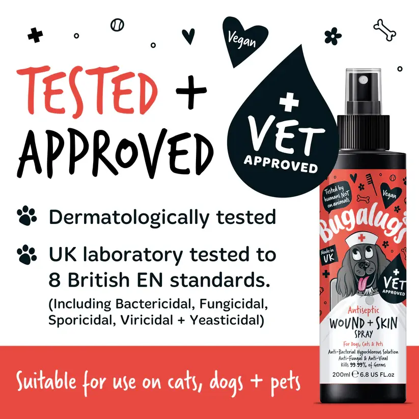 Thumbnail: Bugalugs Antiseptic Wound & Skin Spray for Dogs, Cats & Pets 200ml
