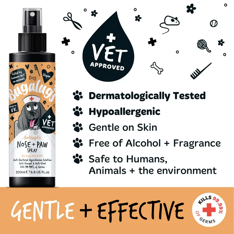 Thumbnail: Bugalugs Antiseptic Nose & Paw Spray for Dogs, Cats & Pets 200ml