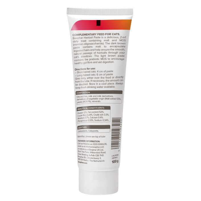 Thumbnail: Beaphar Hairball Prebiotic Paste for Cats 100g
