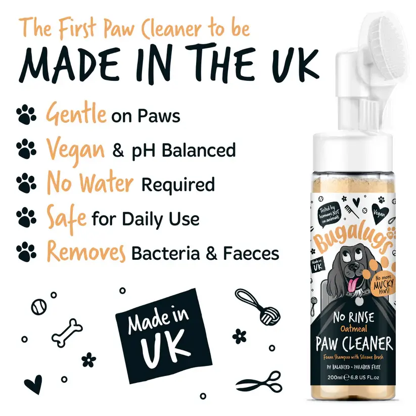 Thumbnail: Bugalugs Oatmeal No Rinse Paw Cleaner for Dogs & Cats 200ml