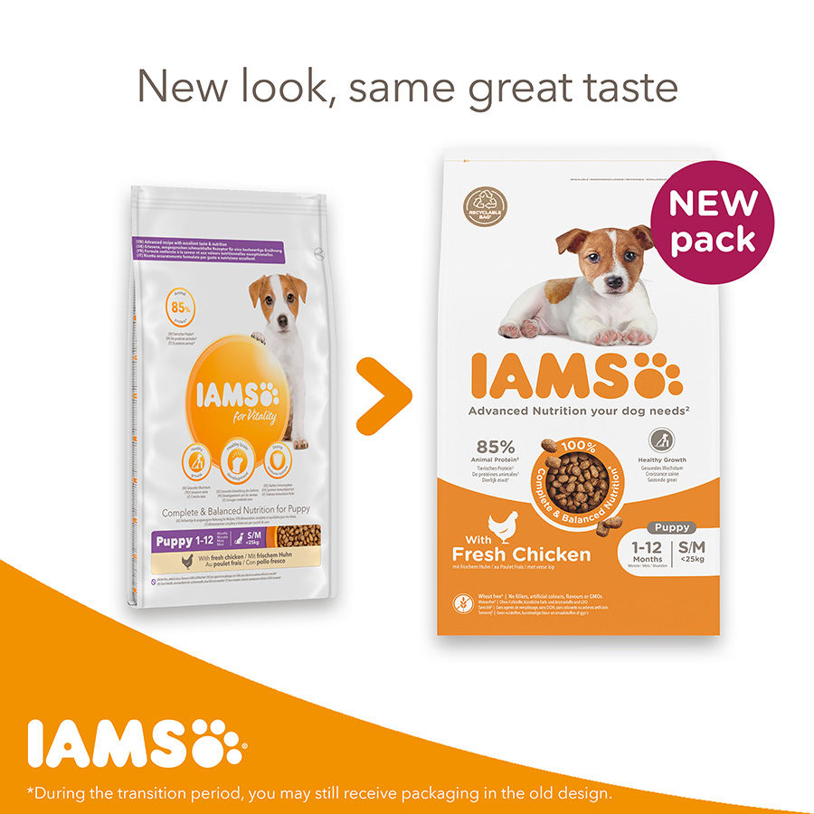 Thumbnail: Iams Small & Medium Breed Dry Puppy Food Chicken 2kg/12kg