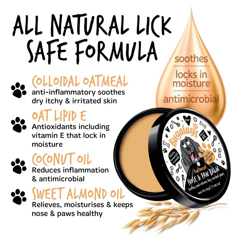 Thumbnail: Oatmeal Nose & Paw Balm Pot for Dogs 30g