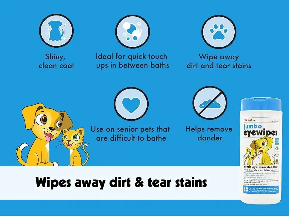 Thumbnail: Petkin Jumbo Eye Wipes (80 count)