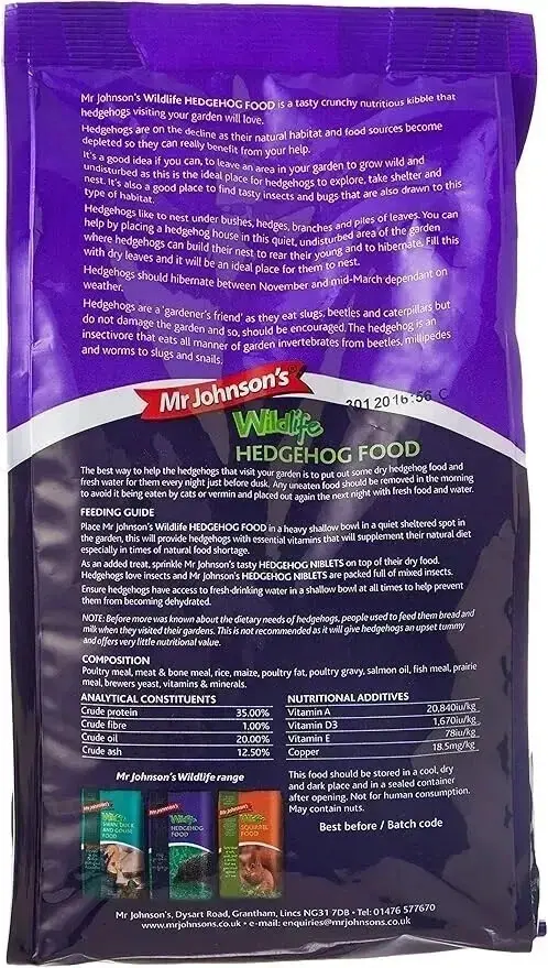 Thumbnail: Mr Johnson's Wildlife Hedgehog Food 750g/2kg