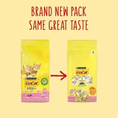 Thumbnail: Go-Cat Kitten Chicken and Turkey Dry Cat Food 750g