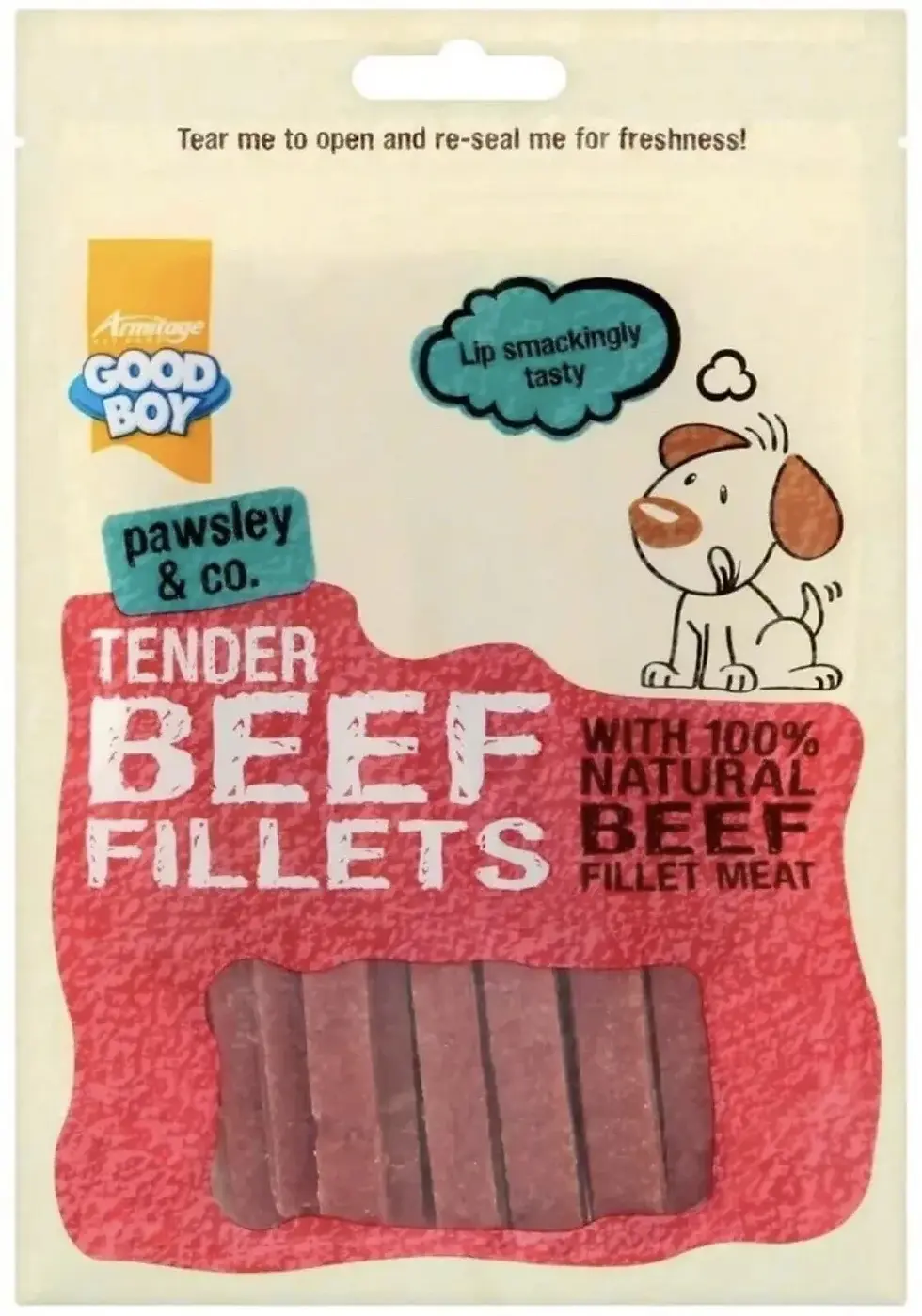 Thumbnail: Good Boy Tender Beef Fillets 90g