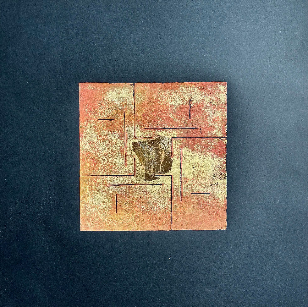 Thumbnail: Ben Waddington: GOLD IS THE METAL Lino Prints