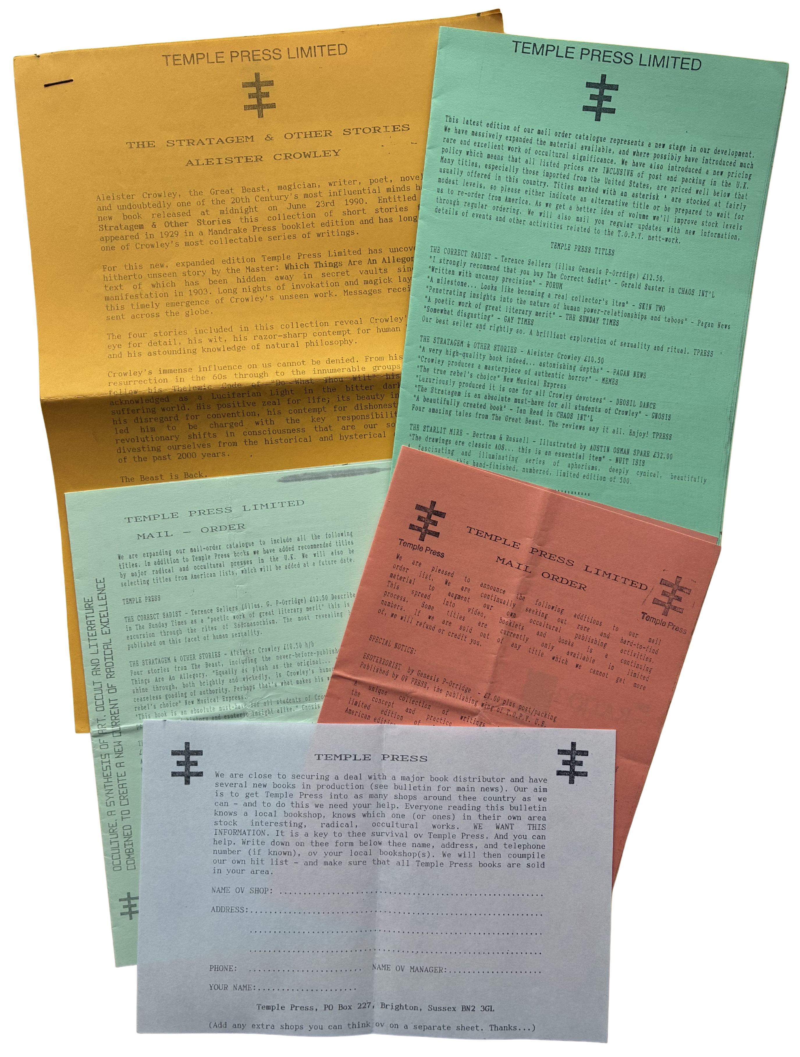 TEMPLE PRESS LIMITED Promotional Archive