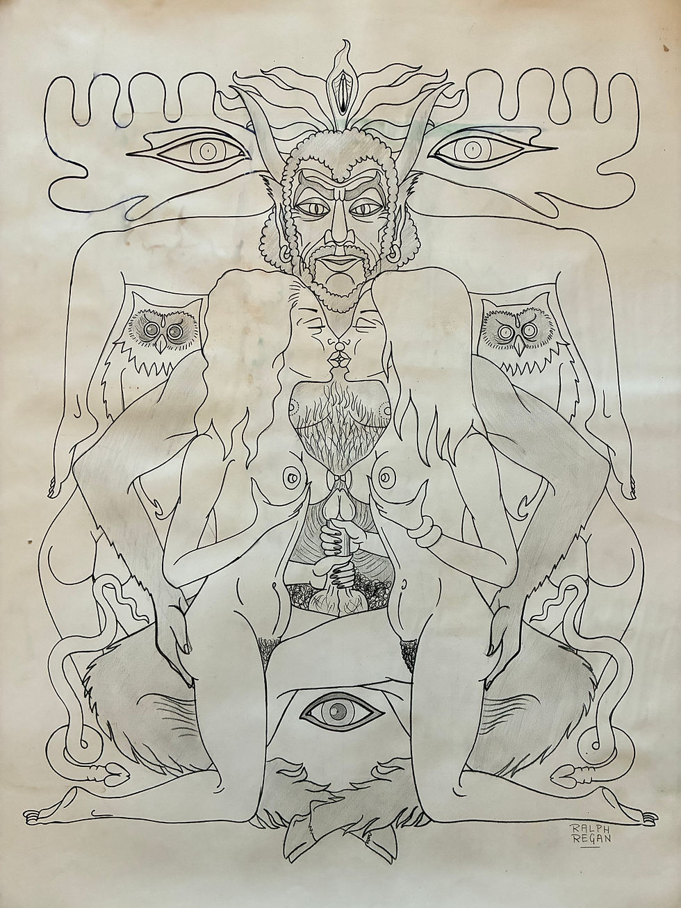 Ralph Regan: HORNED GOD Original Art