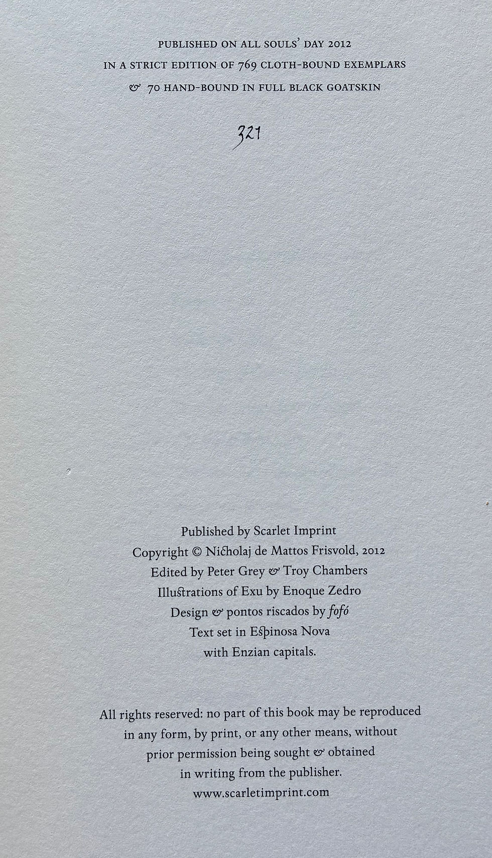 Thumbnail: Nicholaj De Mattos Frisvold: EXU 1st edition
