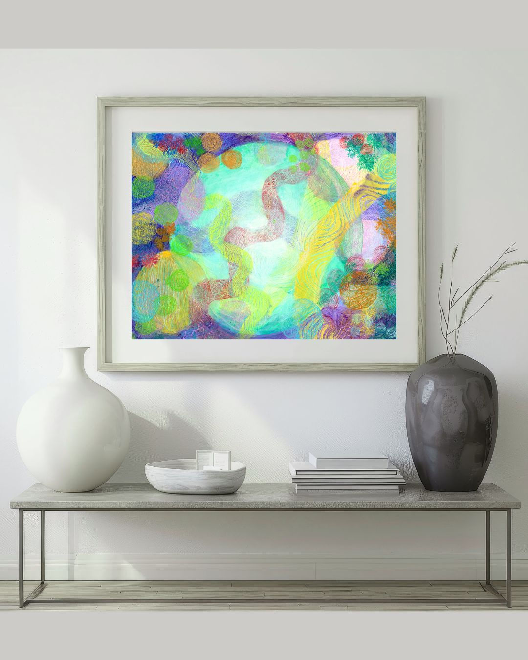 Neptune- abstract acrylic painting