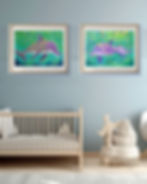 Thumbnail: Dolphin in Dappled Sunlight - original acrylic paintng