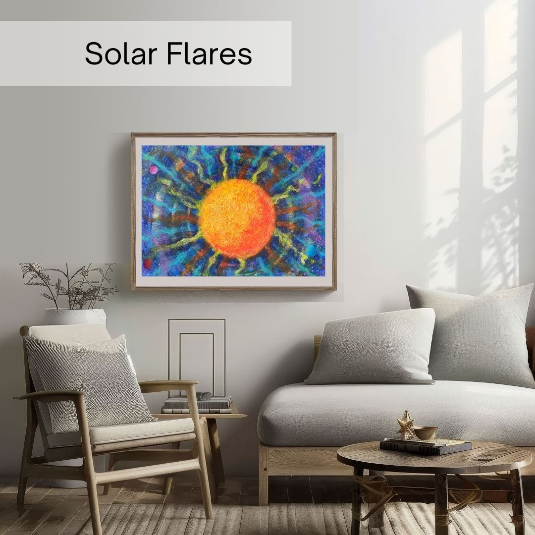 Solar Flares- original abstract acrylic painting