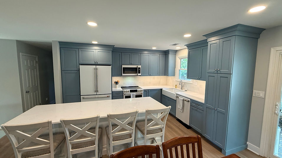 Completed Basement Remodel in Lincoln University by A2 Design Solutions