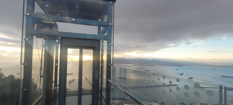 The lift at the Gibraltar skywalk.