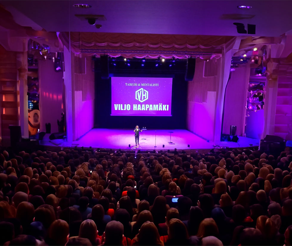 Taikuri esiintymässä Helsingissä