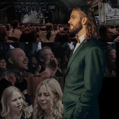 Taikuri Helsingin Mikonkadulla esiintymässä