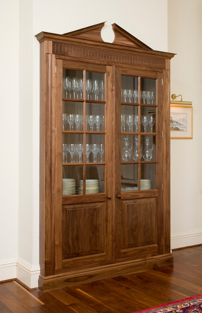 Walnut dining room drinks cabinet