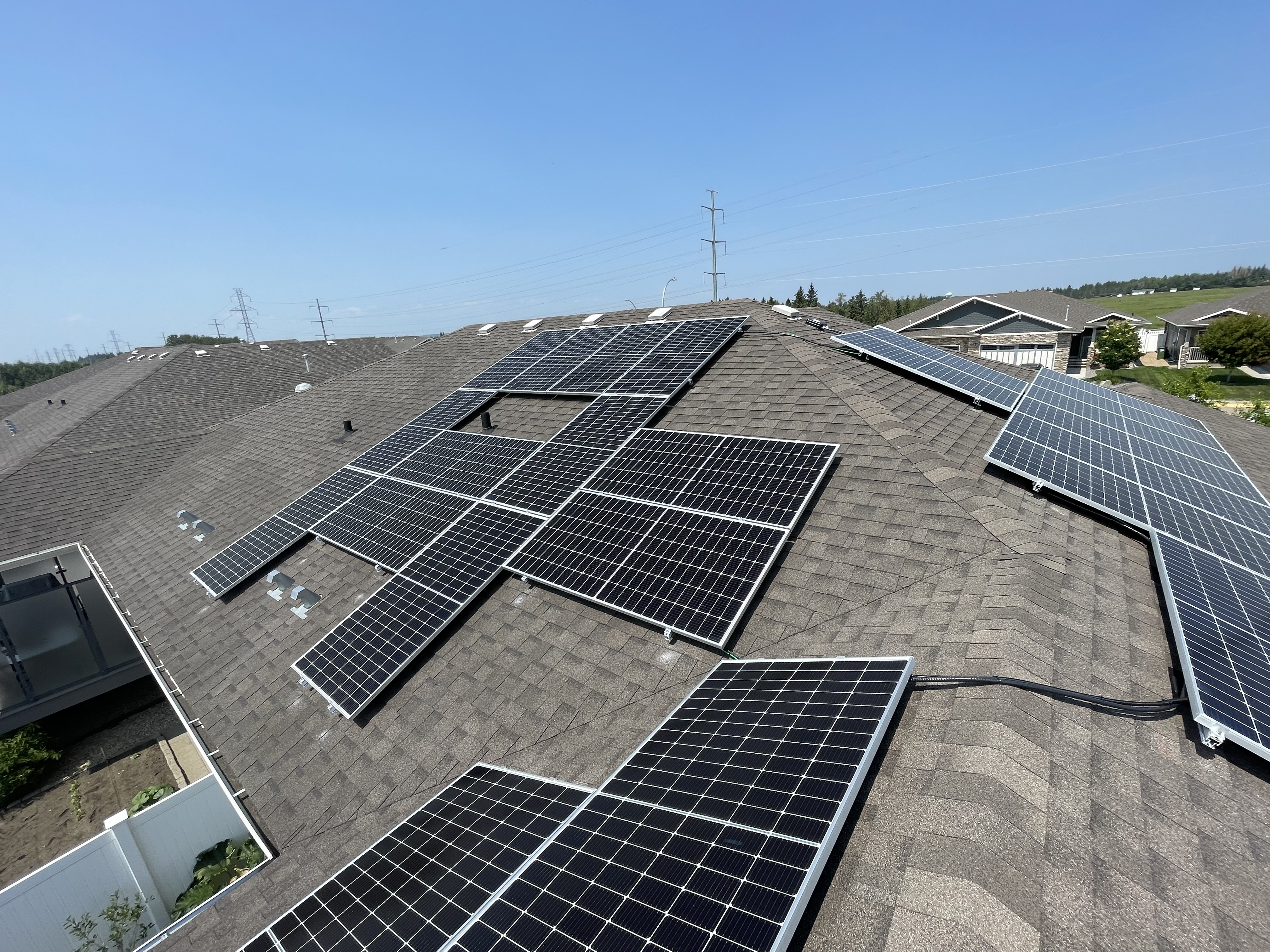 Residential rooftop solar installation - Edmonton