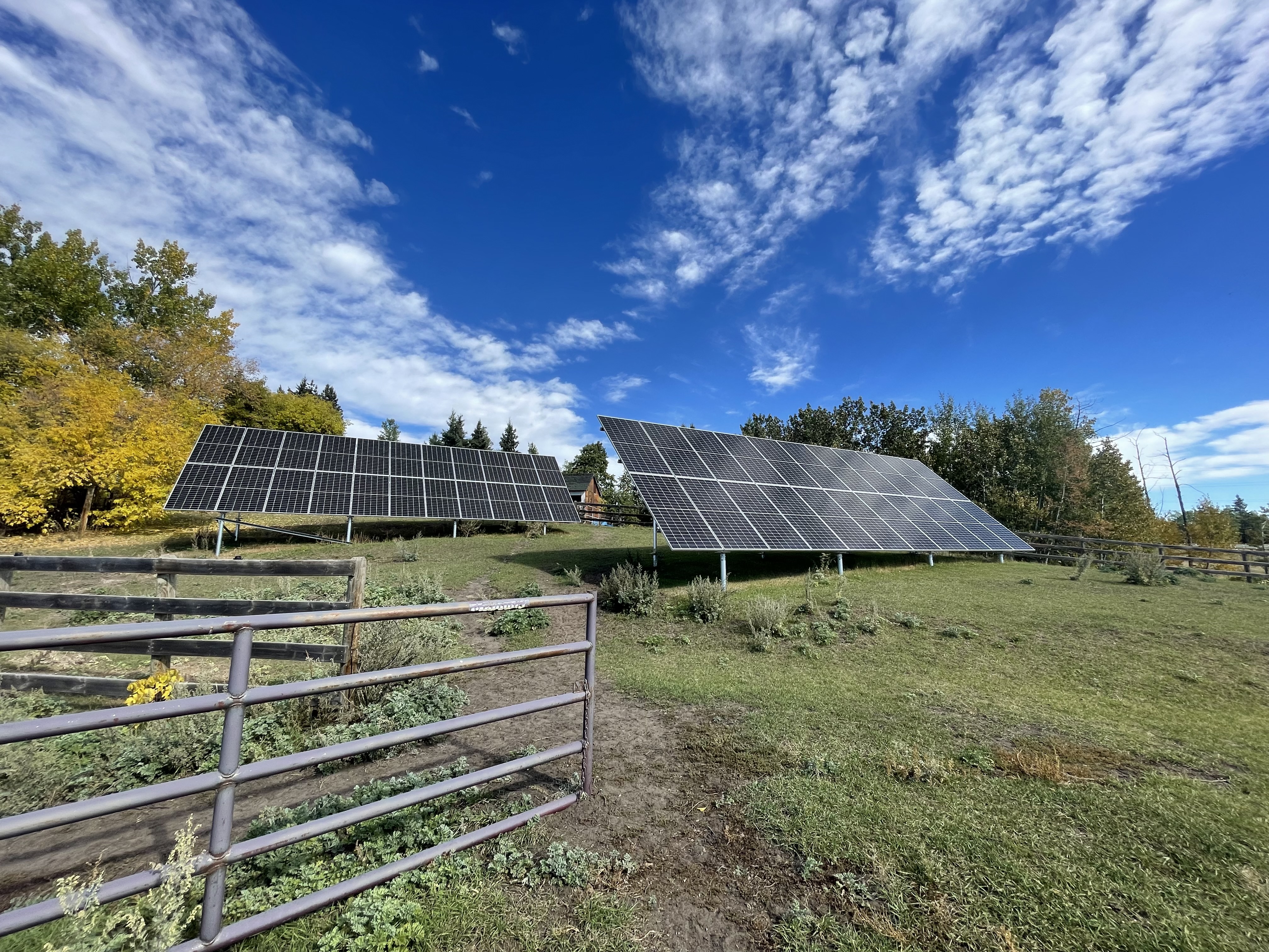 Ground mount solar installation - Rural Alberta
