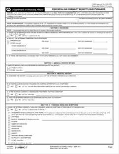 VA C&P FIBROMYALGIA DBQ FORM