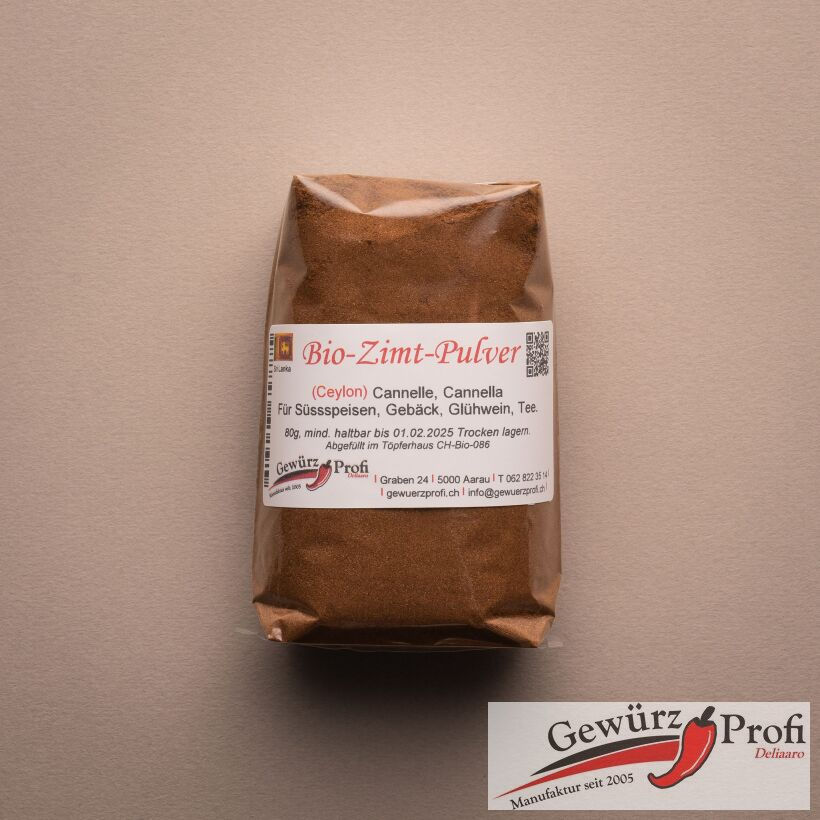 Cannelle en poudre bio (Ceylan) 80 g